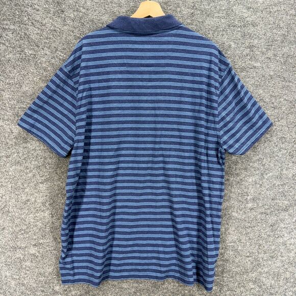 New St. John's Bay Shirt Men 2XL Blue Striped Button Up Collared Short Sleeve - Picture 2 of 7